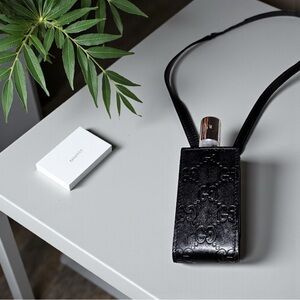 AUTHENTIC GUCCI BLACK LEATHER MICRO MINI CROSSBODY FOR THE LITTLE THINGS